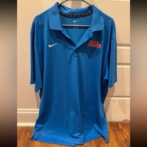 Ole Miss Dri-fit Nike Blue Men's Polo